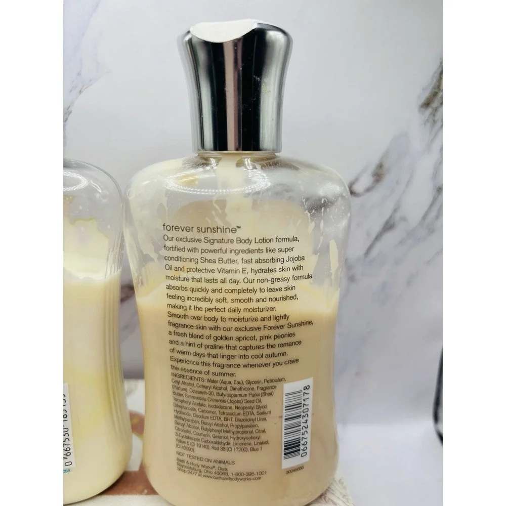 Bath & Body Works Wild Apple Daffodil & Forever‎ Sunshine Body Lotion 8 oz